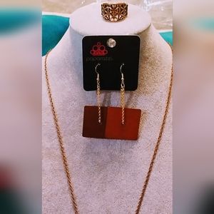 Necklace, ring and earrings